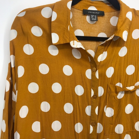 Primark polka dot crop button down top size10 - Picture 9 of 9